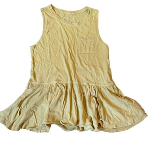 Yellow Peplum Tank Top American Eagle XS